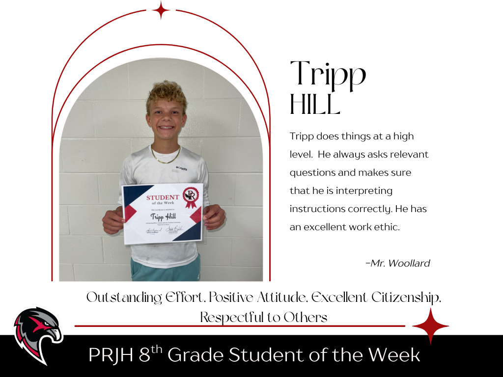 8th Grade Student of the Week