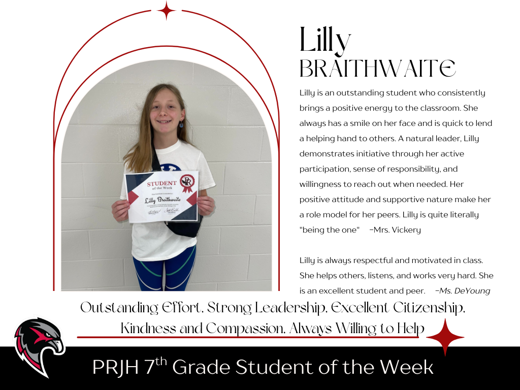 7th Grade Student of the Week