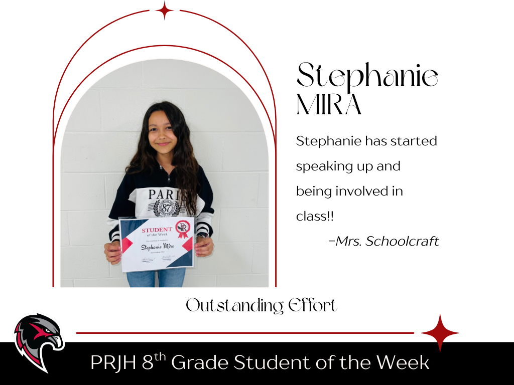 8th Grade Student of the Week