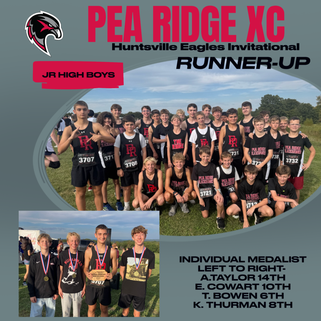 Jr. High Boys XC finish Runner-Up at Huntsville