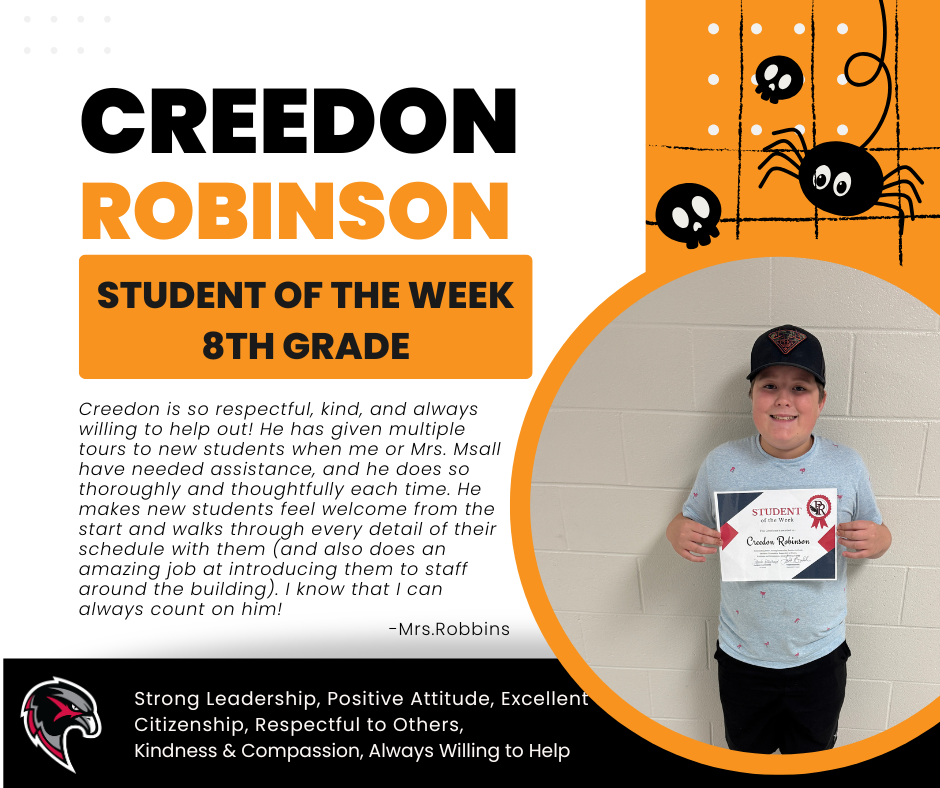 8th Grade Student of the Week