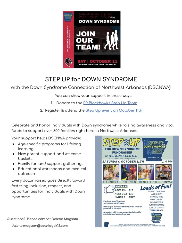 Step Up for Down Syndrome flyer