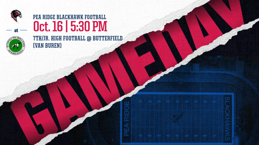 7th/Jr. High Football at Butterfield (Van Buren) 5:30pm