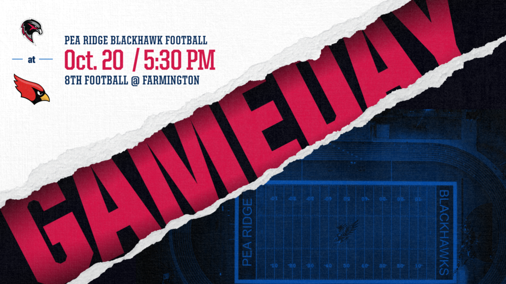 8th Football at Farmington 5:30pm