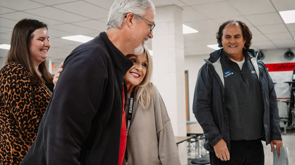 Katie Rhine Awarded Arvest "We Heart Teachers" award