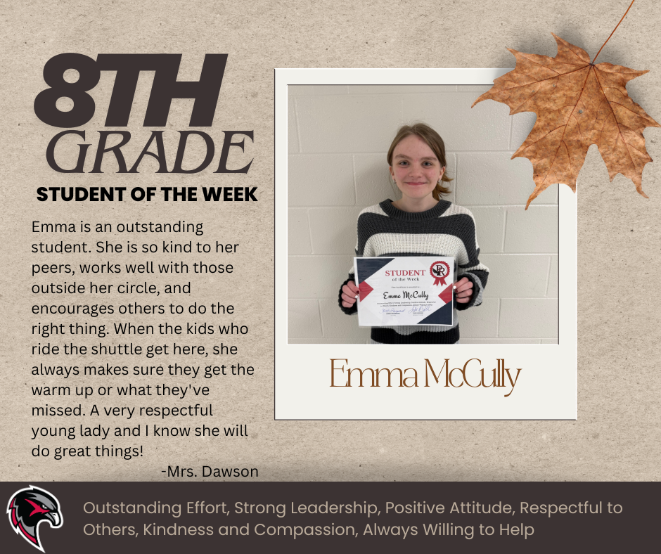 8th Grade Student of the Week