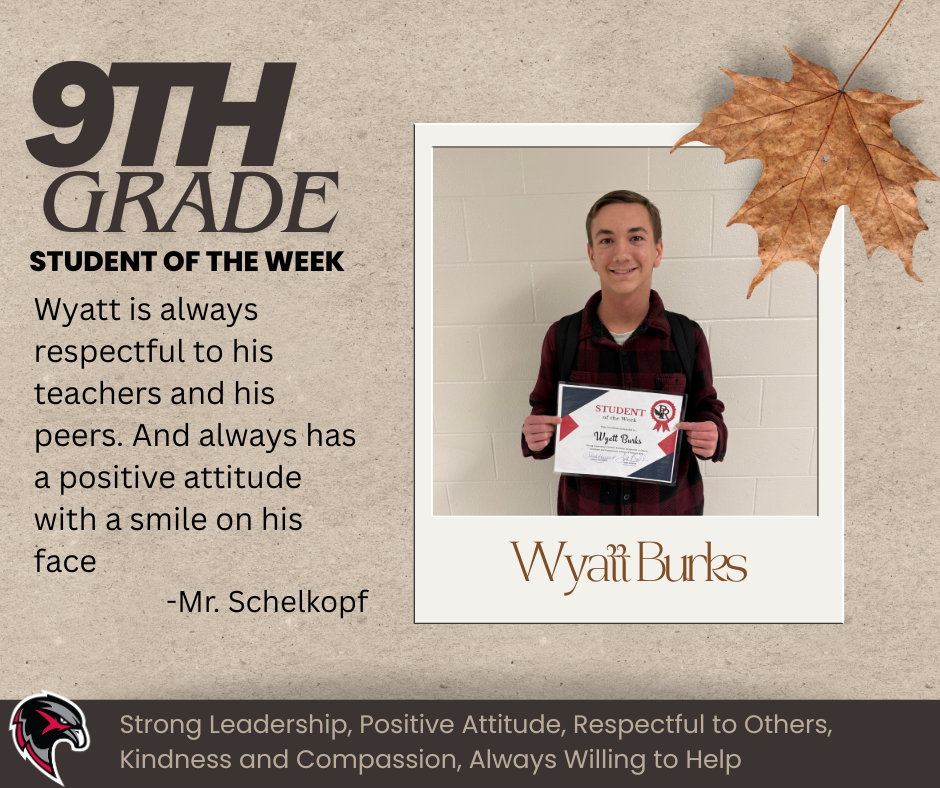 9th Grade Student of the Week