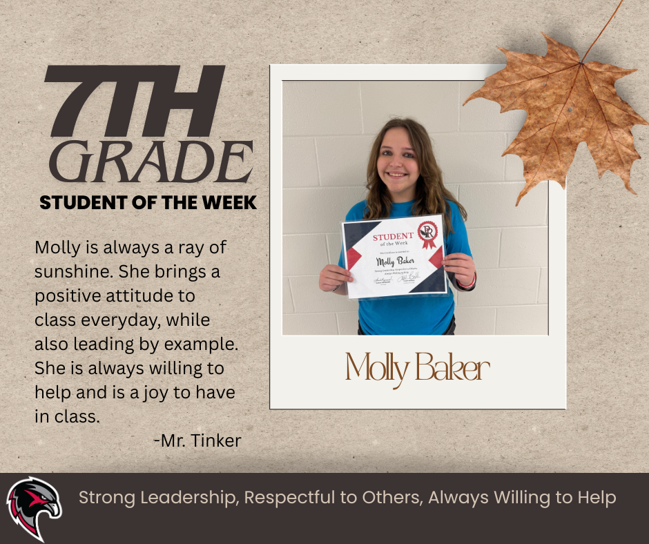 7th Grade Student of the Week