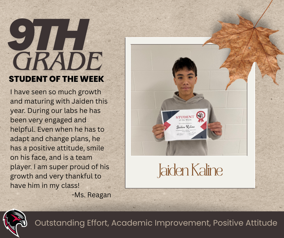 9th Grade Student of the Week
