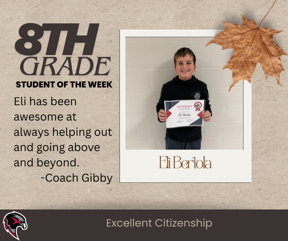 8th Grade Student of the Week