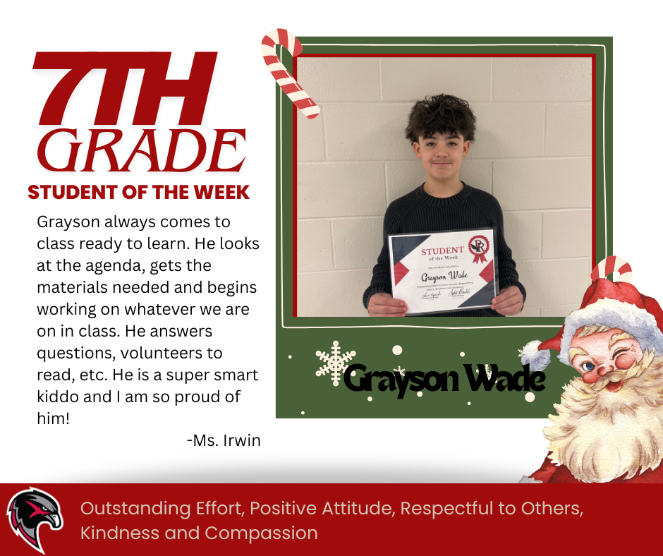 7th Grade Student of the Week