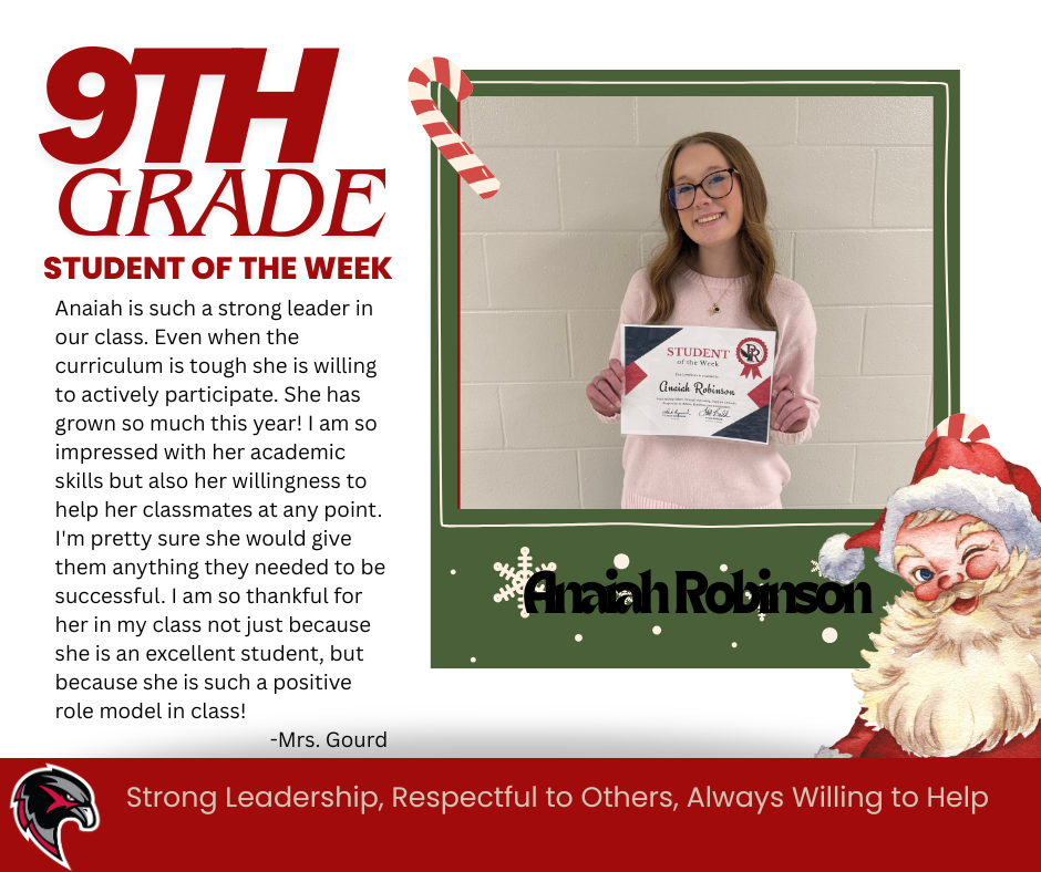 9th Grade Student of the Week