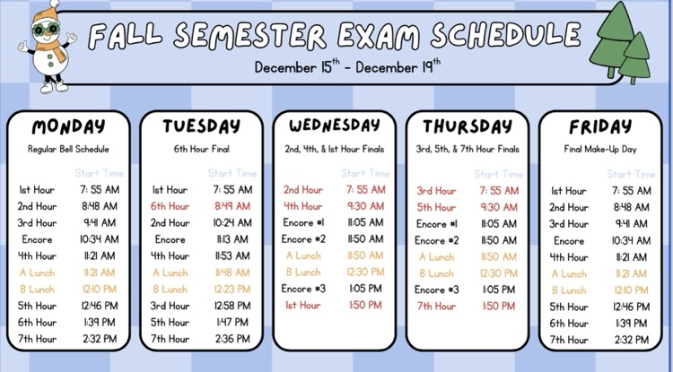 fall semester exam image