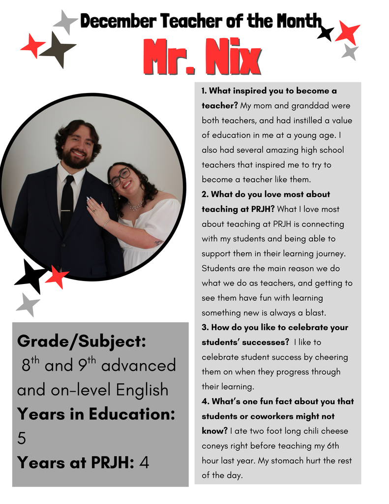 Teacher of the Month