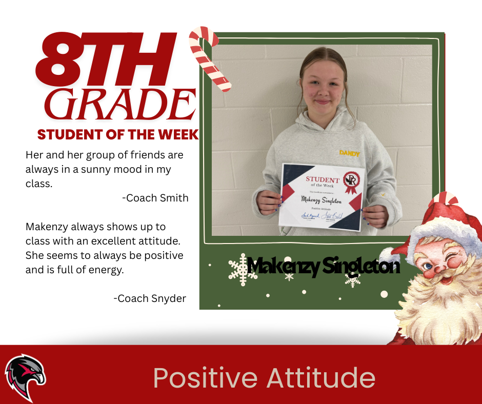 8th Grade Student of the Week