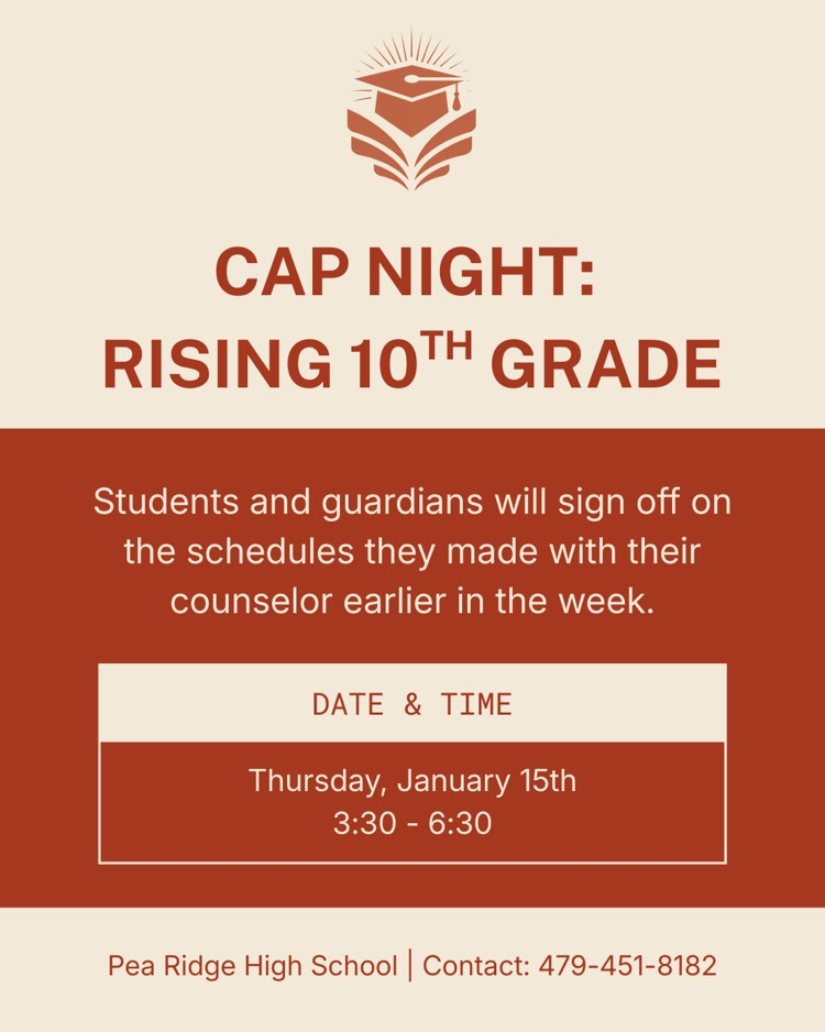 Rising 10th grade CAP night graphic