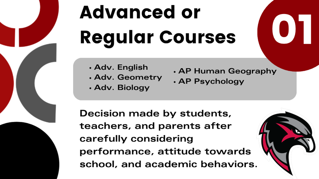 Advanced or regular courses