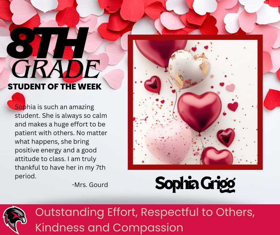 8th Grade Student of the Week