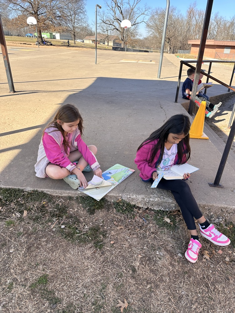 Students reading 