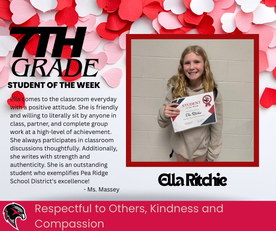 7th Grade Student of the Week