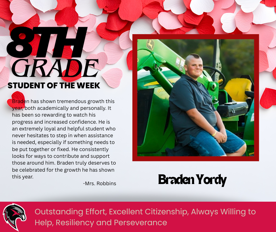 8th Grade Student of the Week