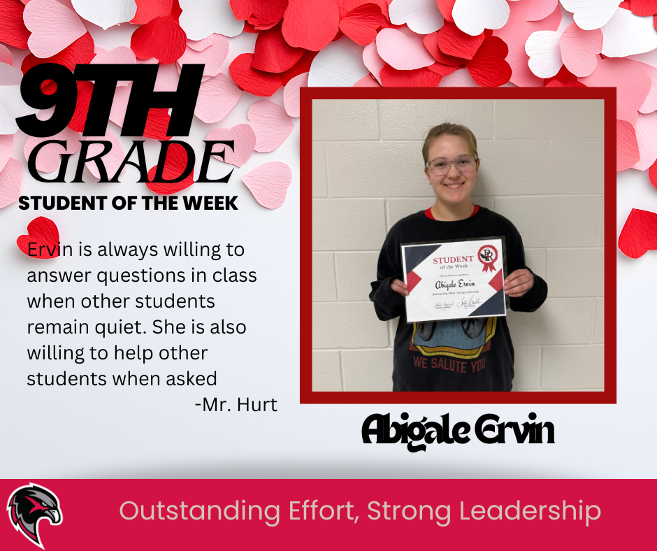 9th Grade Student of the Week
