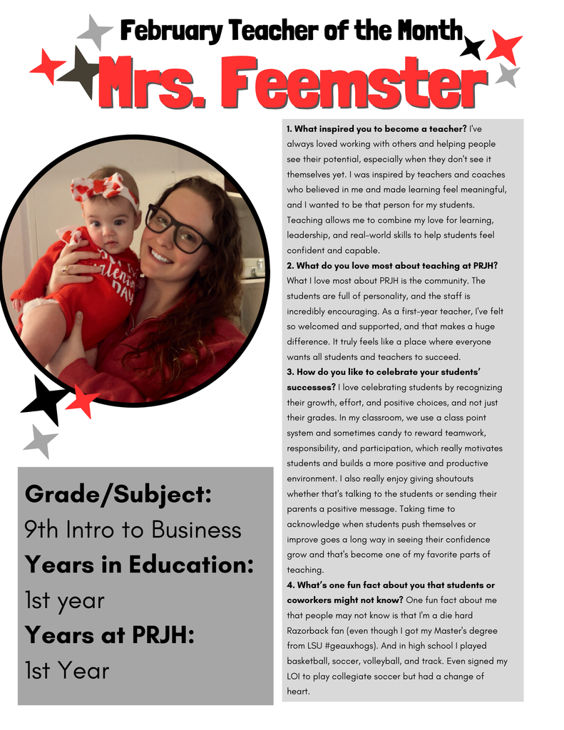 Teacher of the Month