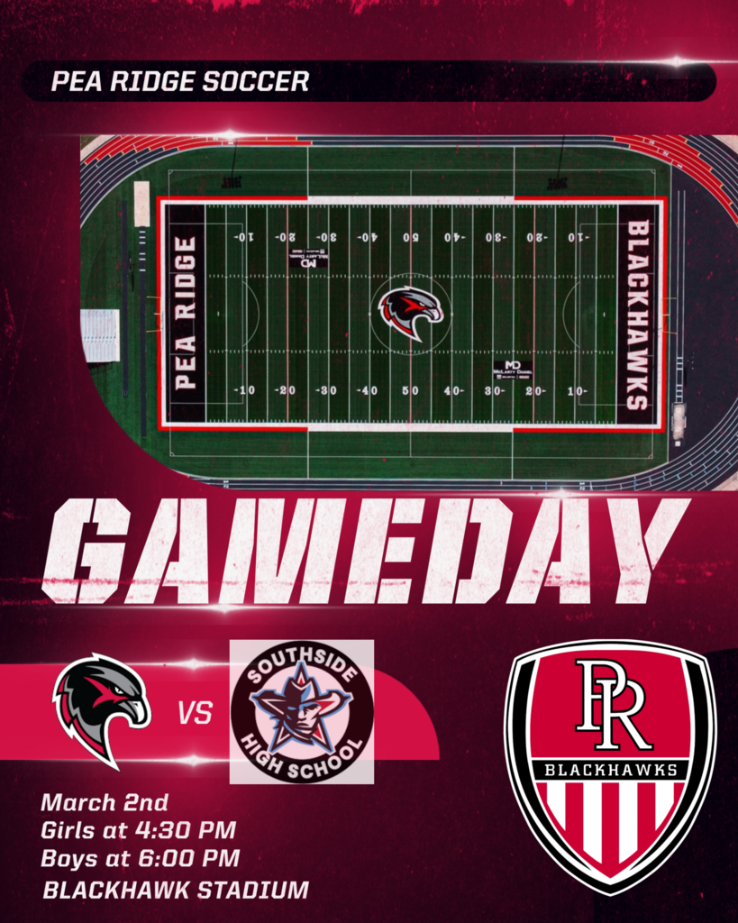 Girls Soccer 4:30pm, Boys Soccer 6pm (Blackhawk Stadium)