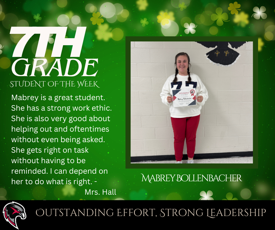 7th Grade Student of the Week