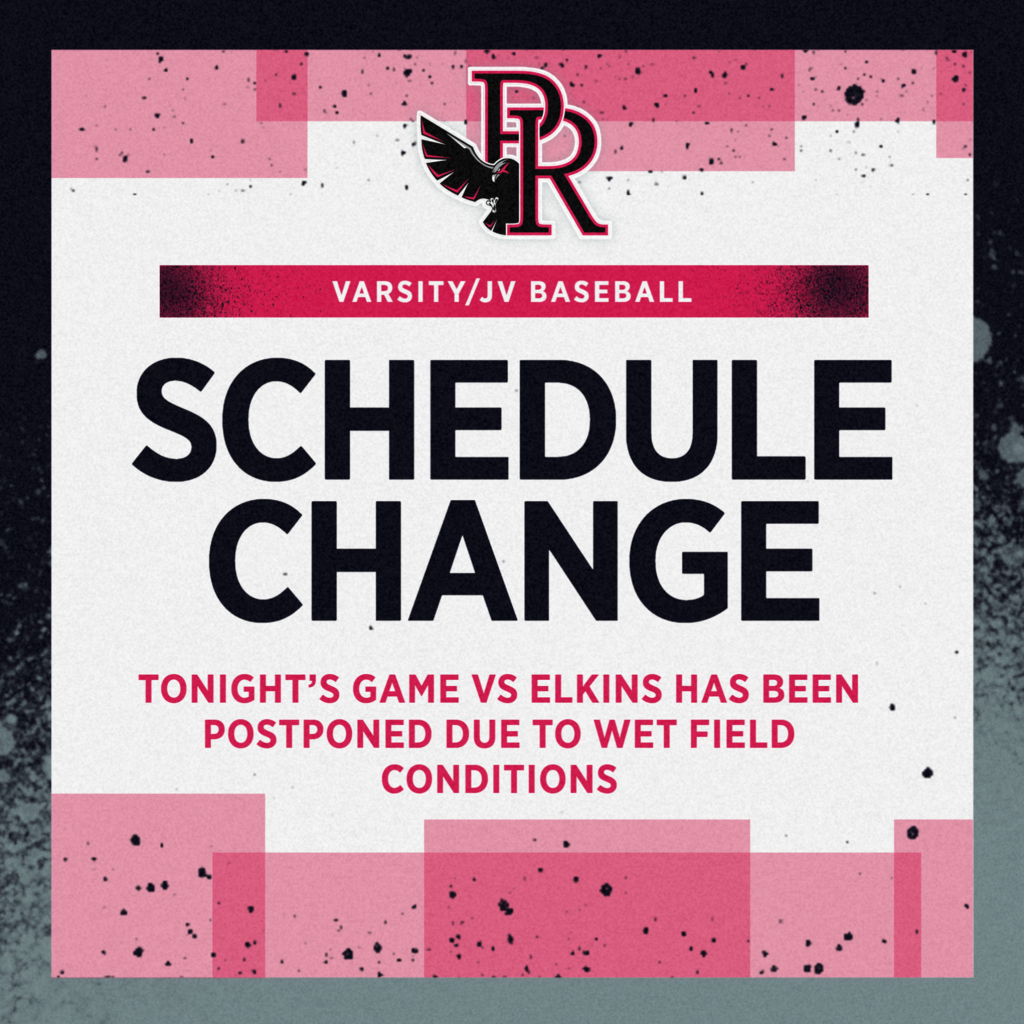 Todays' Baseball V/JV is postponed due to wet field conditions