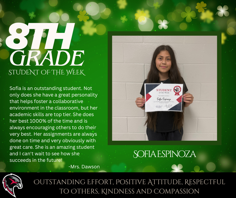 8th Grade Student of the Week