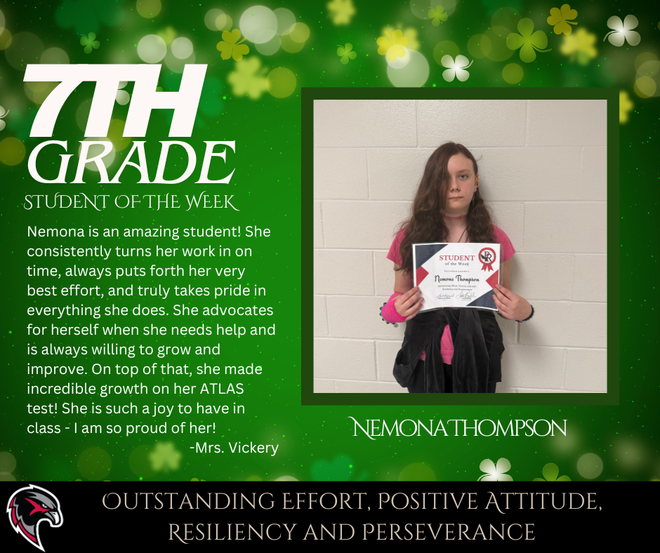 7th Grade Student of the Week