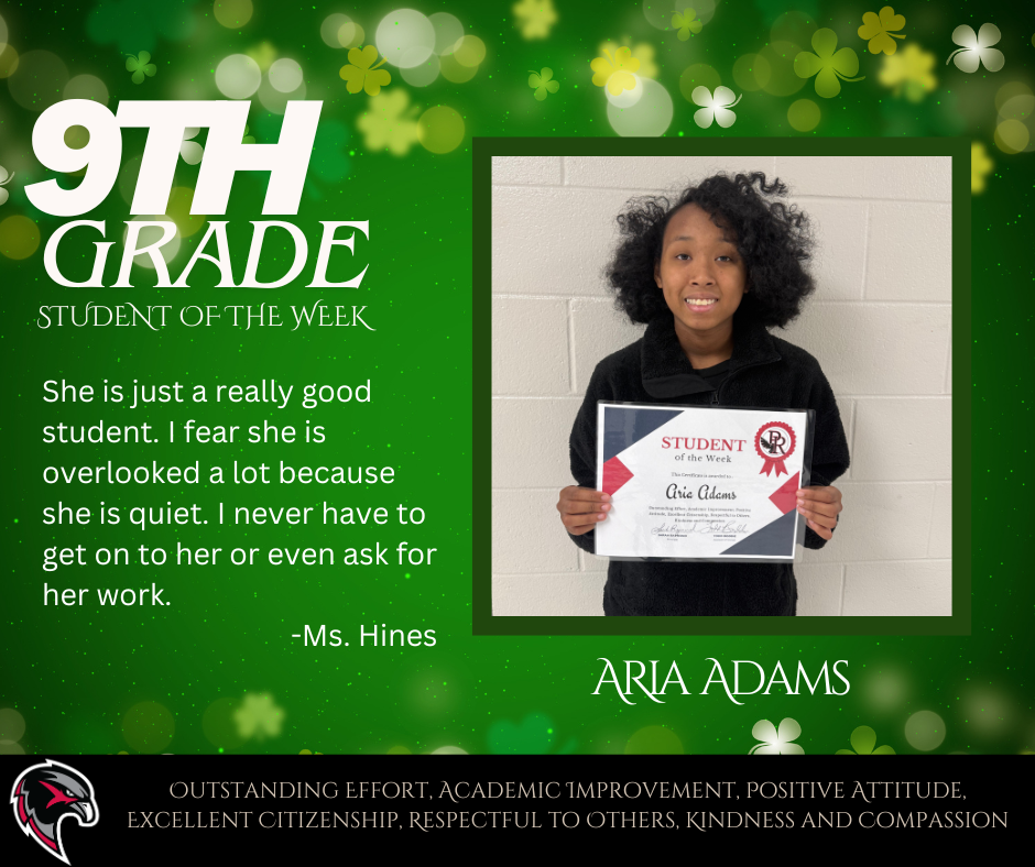 9th Grade Student of the Week