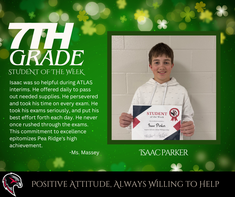 7th Grade Student of the Week