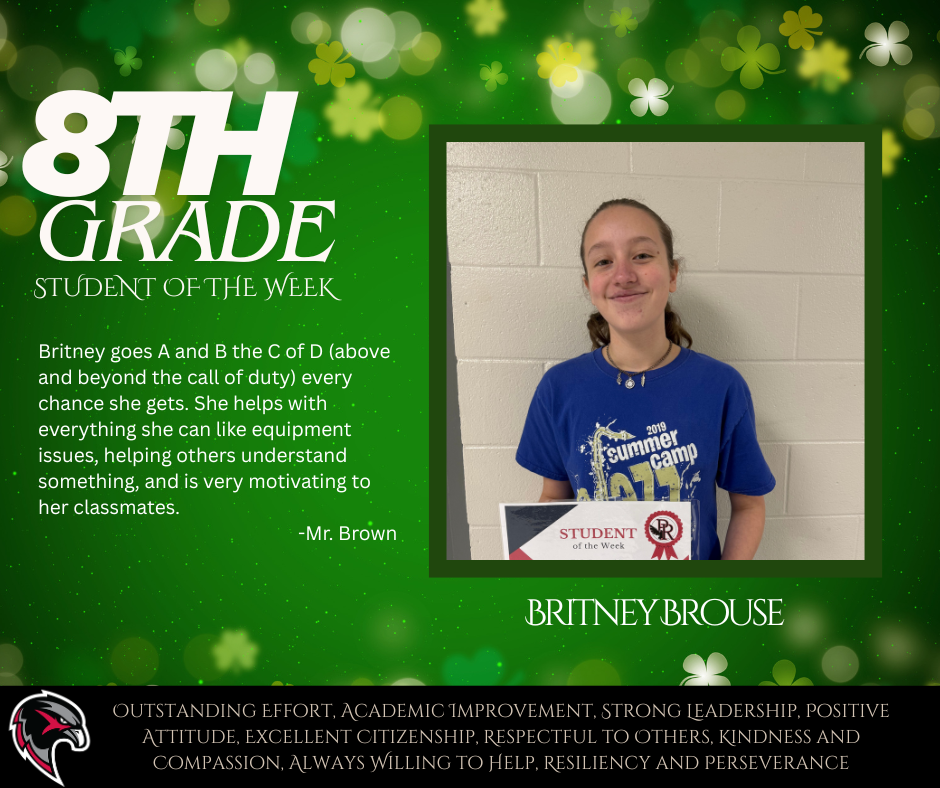 8th Grade Student of the Week