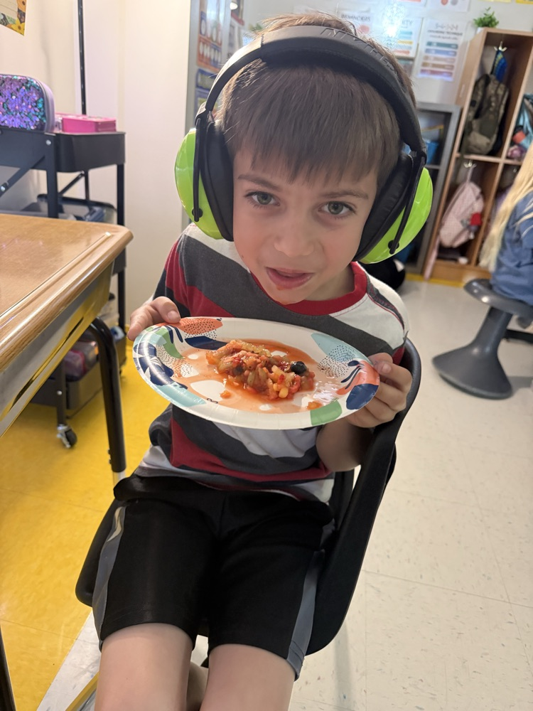 enjoying fruit salad