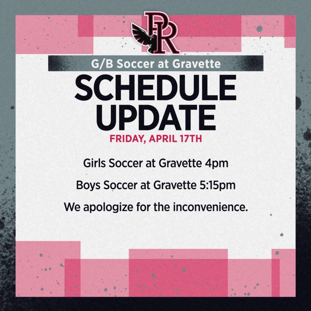 G/B Soccer Schedule Update