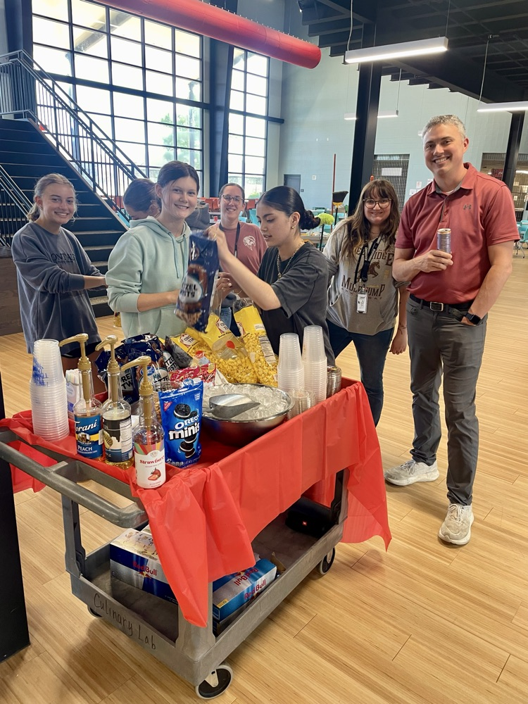 stuco drink and trail mix station