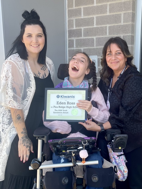Eden Ross, her paraprofessional Shay-Lee and her Teacher Mrs. Brouse