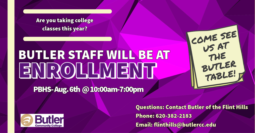 Butler Staff will be at Enrollment