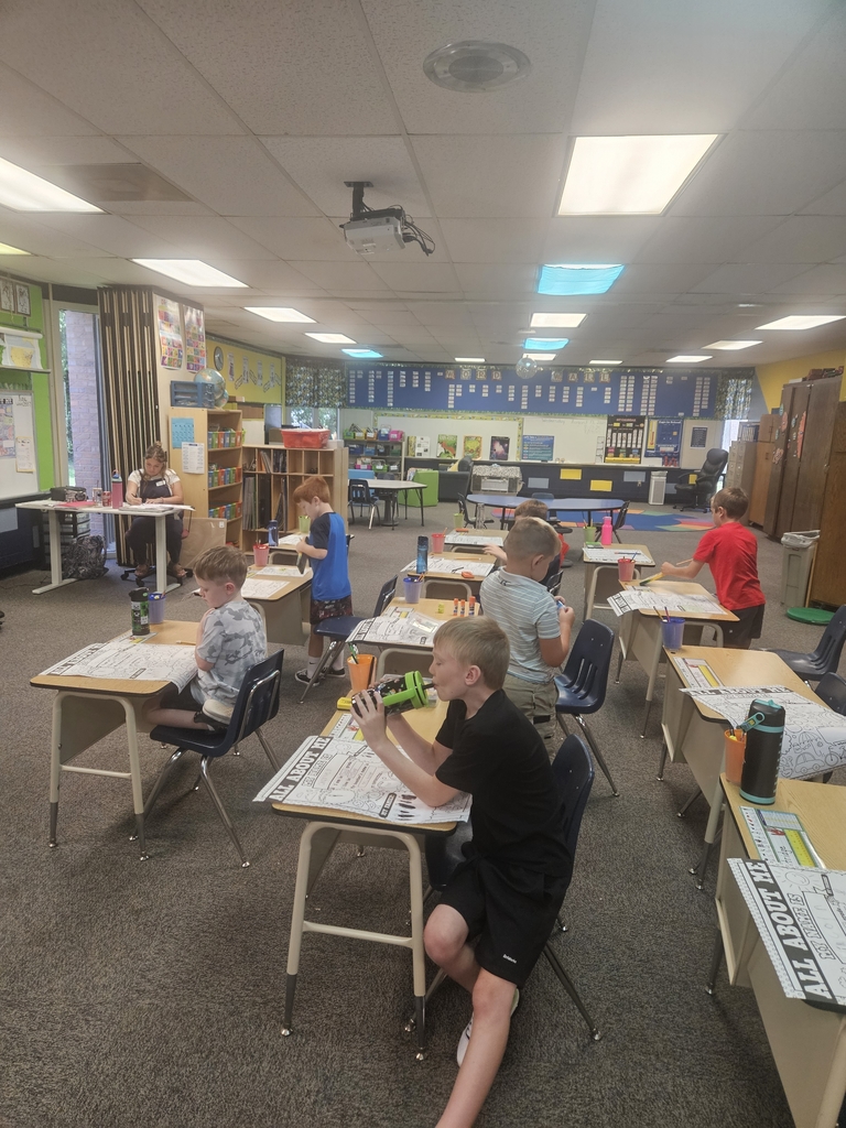 students learning