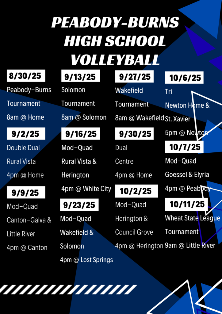PBHS Volleyball Schedule 2025