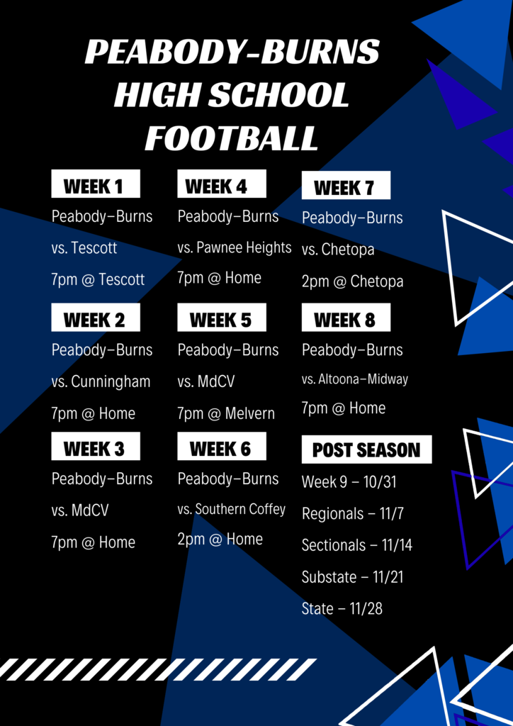 PBHS Football Game Schedule 2025