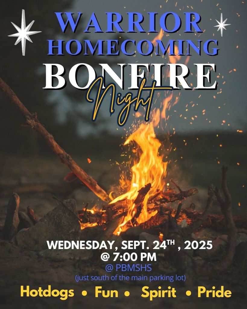 Fall Homecoming Bonfire Reminder