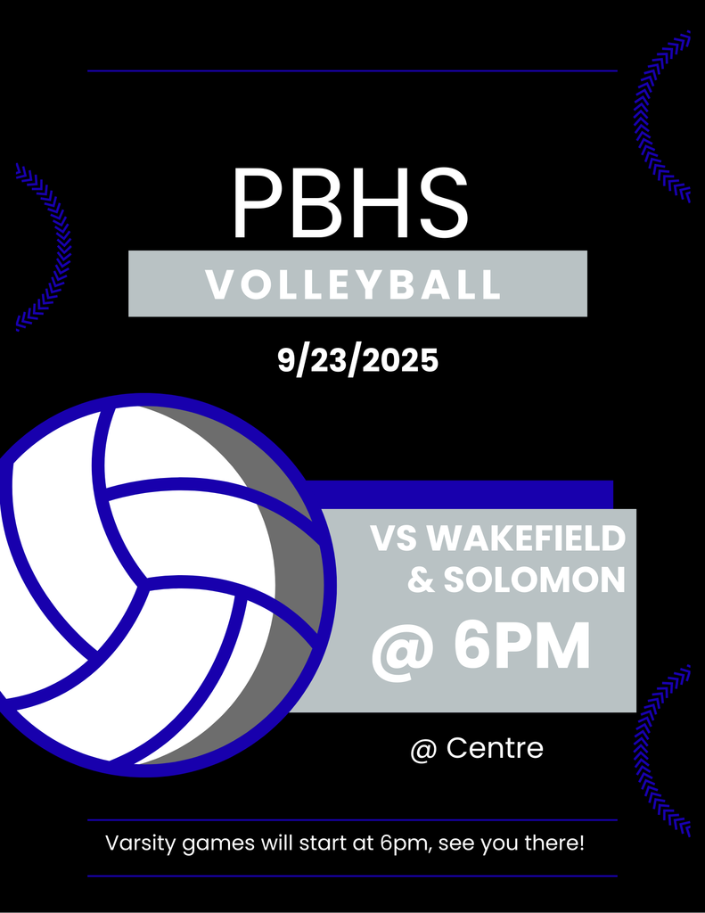 PBHS VB vs Wakefield & Solomon at 6pm in Centre