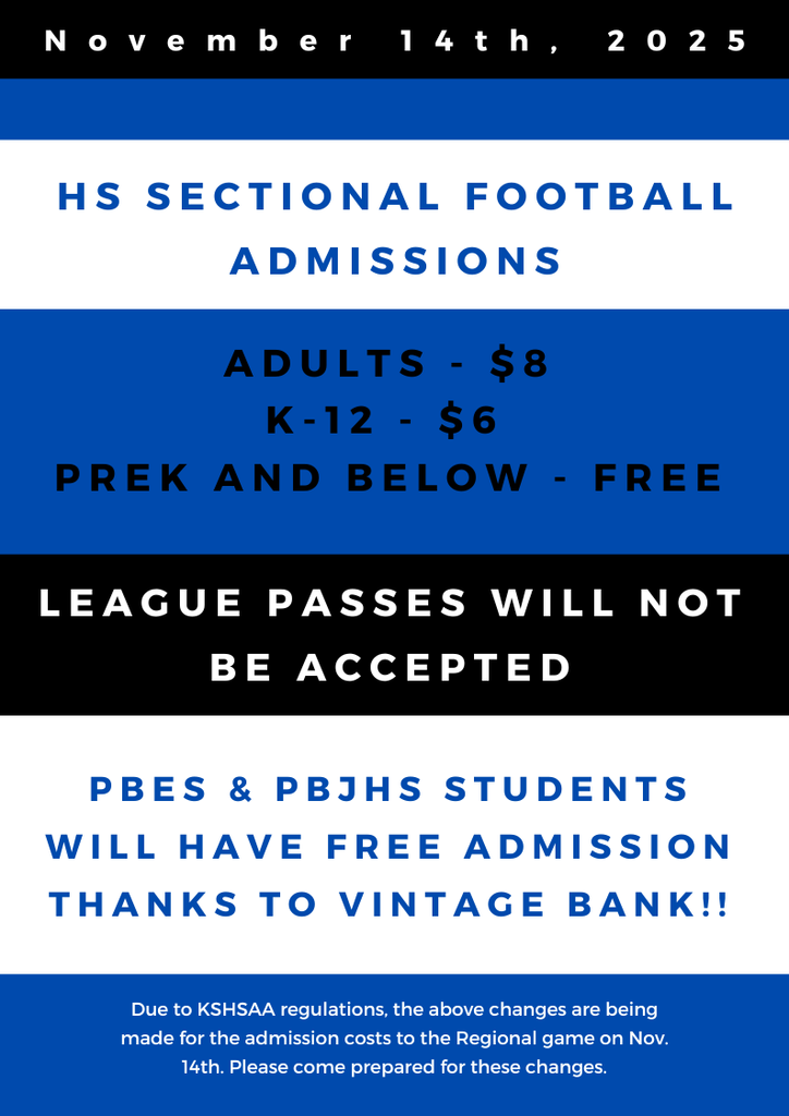 Sectional Admissions Prices