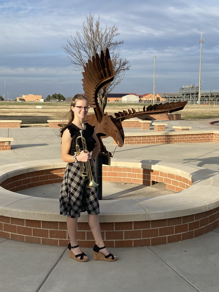 Katy and her trumpet