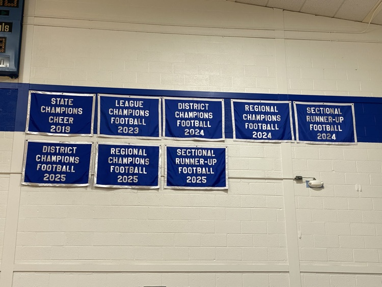 New Championship Banners in the Brown Gym!