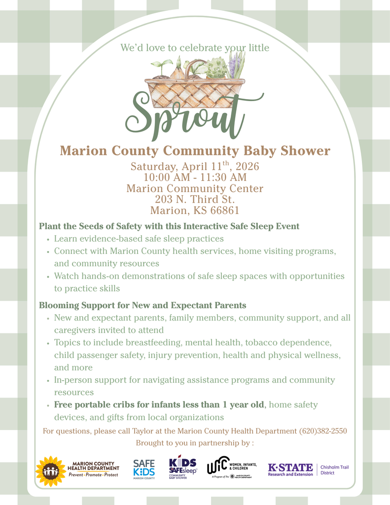 Community baby shower flyer