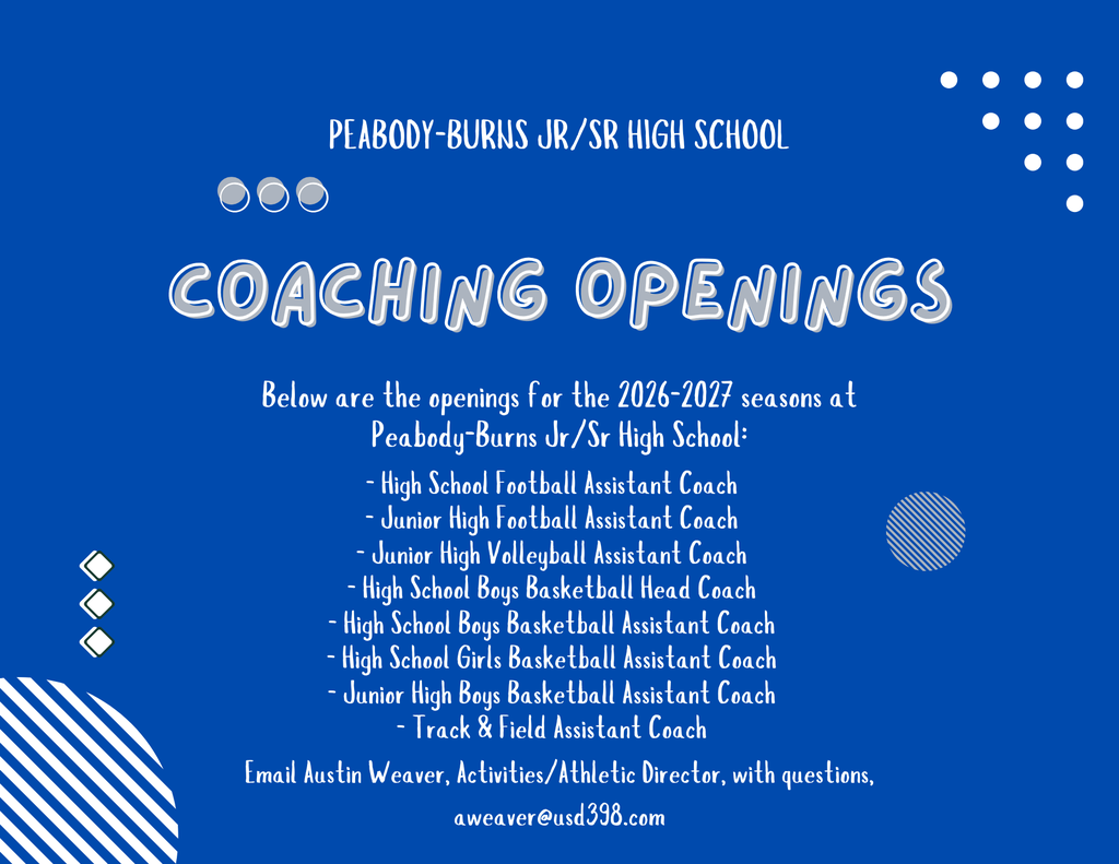 Coaching Openings PBJHS